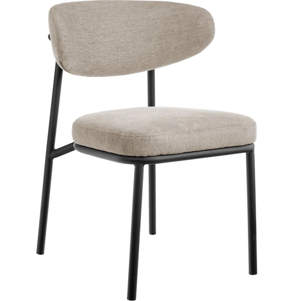 Стул Lucas 2 латте шенилл, чёрные ножки