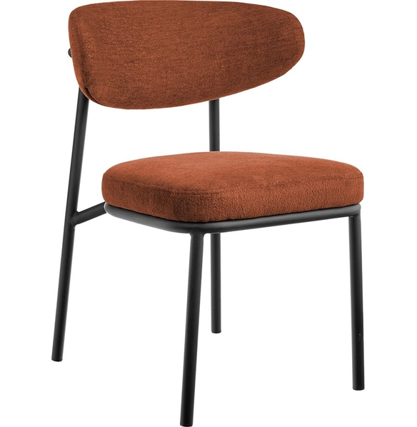 Стул Lucas 2 терракотовый шенилл, чёрные ножки