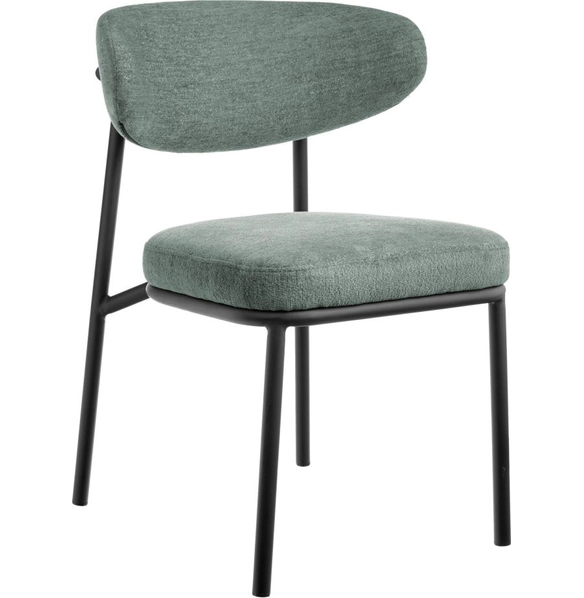 Стул Lucas 2 шалфей шенилл, чёрные ножки