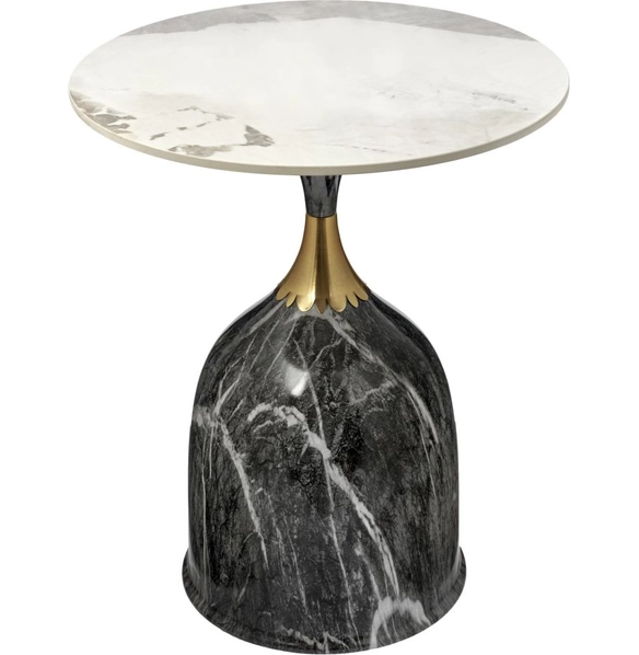 Кофейный столик Stupa 45x54см серый мрамор, металл, керамика