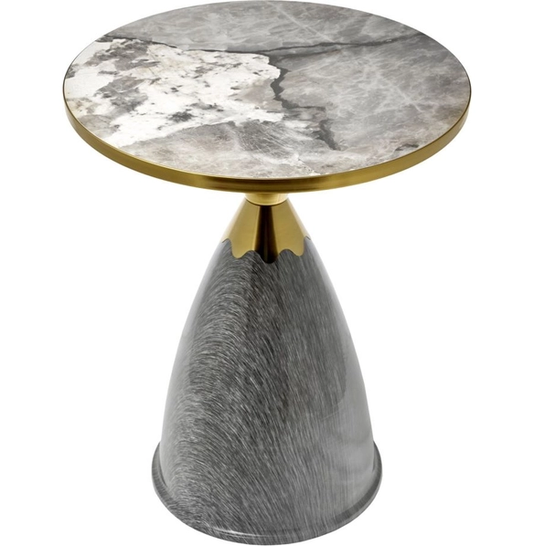 Кофейный столик Secret 45x54см серый мрамор, металл, керамика