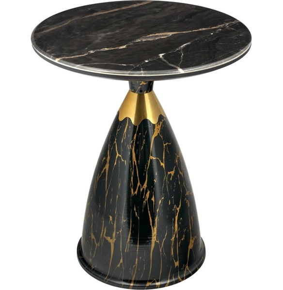 Кофейный столик Secret 45x54см чёрный мрамор, металл, керамика