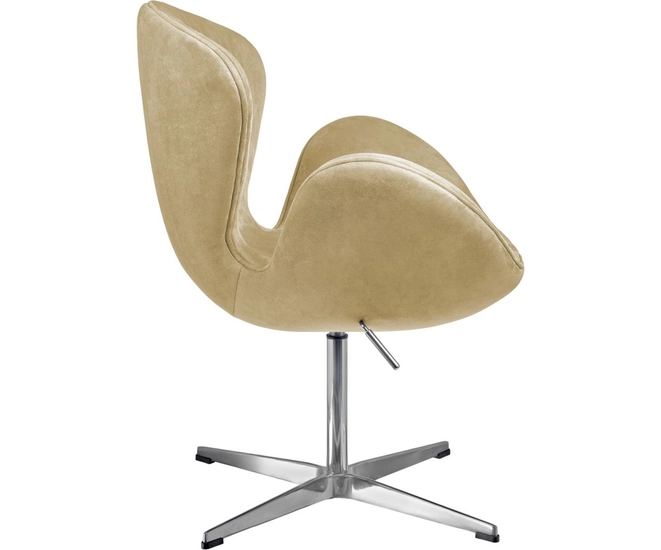 Дизайнерское кресло Swan Style Chair карамельный, искусственная замша фото #3