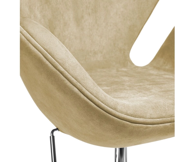 Дизайнерское кресло Swan Style Chair карамельный, искусственная замша фото #5