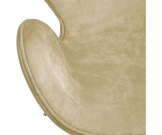 Дизайнерское кресло Swan Style Chair карамельный, искусственная замша фото #6
