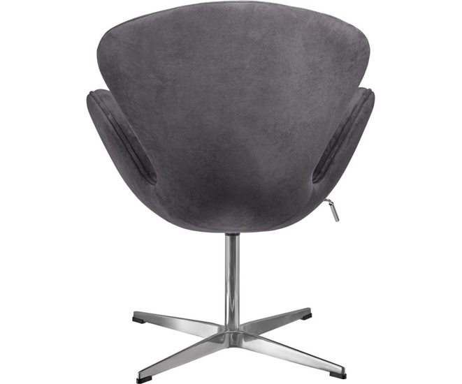 Дизайнерское кресло Swan Style Chair тёмно-серый, искусственная замша фото #4