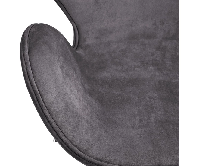 Дизайнерское кресло Swan Style Chair тёмно-серый, искусственная замша фото #5
