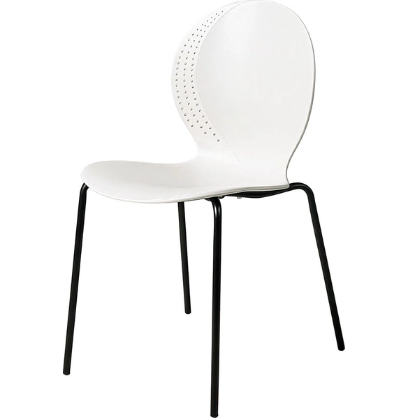 Стул Wave белый с черными ножками