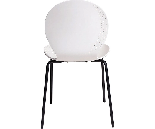 Стул Wave белый с черными ножками фото №5