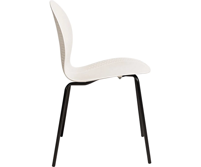 Стул Wave белый с черными ножками фото №6