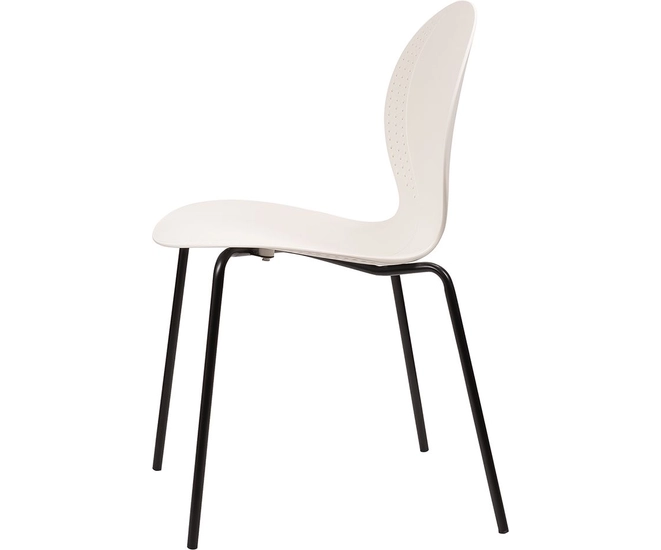 Стул Wave белый с черными ножками фото №7