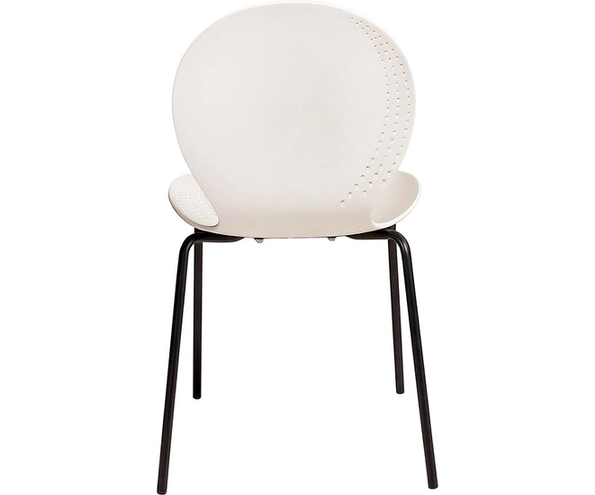 Стул Wave белый с черными ножками фото №8