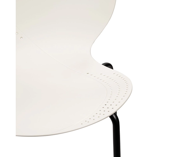 Стул Wave белый с черными ножками фото №9