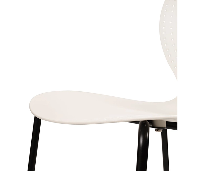 Стул Wave белый с черными ножками фото №10