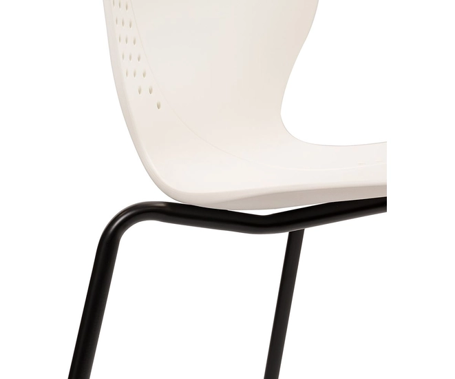 Стул Wave белый с черными ножками фото №13