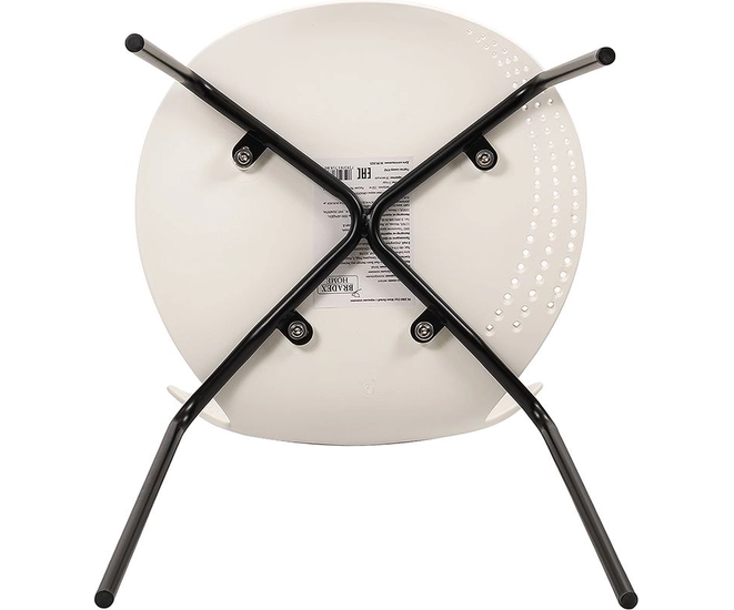 Стул Wave белый с черными ножками фото №14