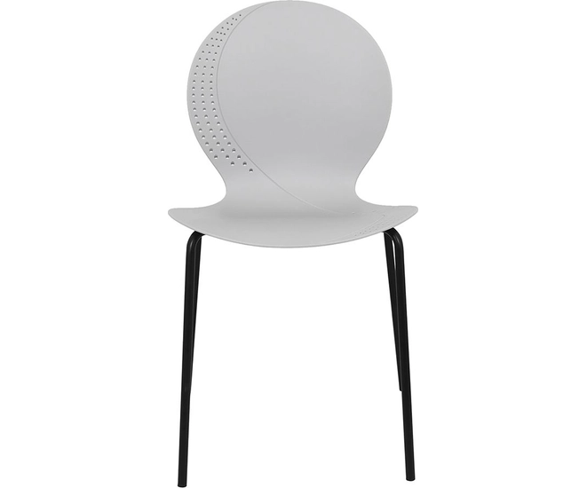 Стул Wave серый с черными ножками фото №2