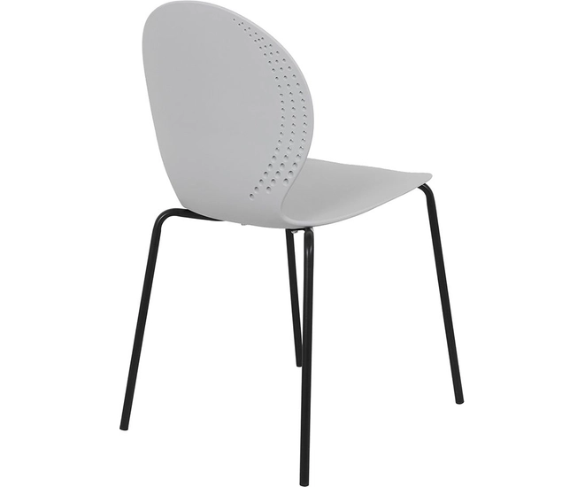 Стул Wave серый с черными ножками фото №3