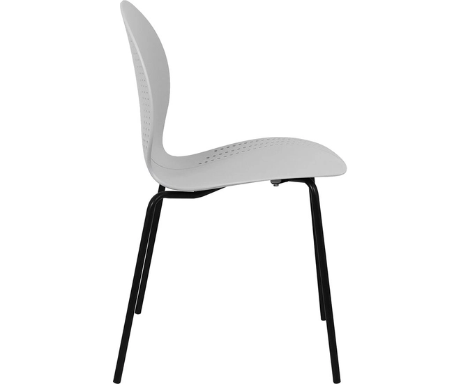Стул Wave серый с черными ножками фото №4