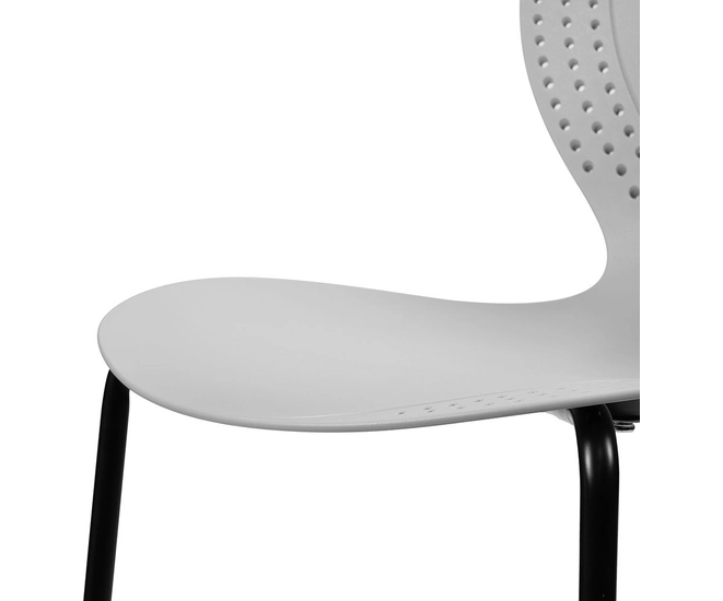 Стул Wave серый с черными ножками фото №11