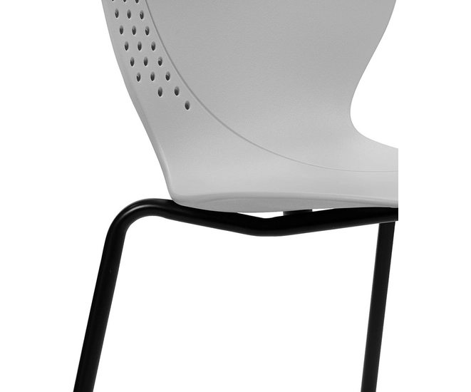 Стул Wave серый с черными ножками фото №14