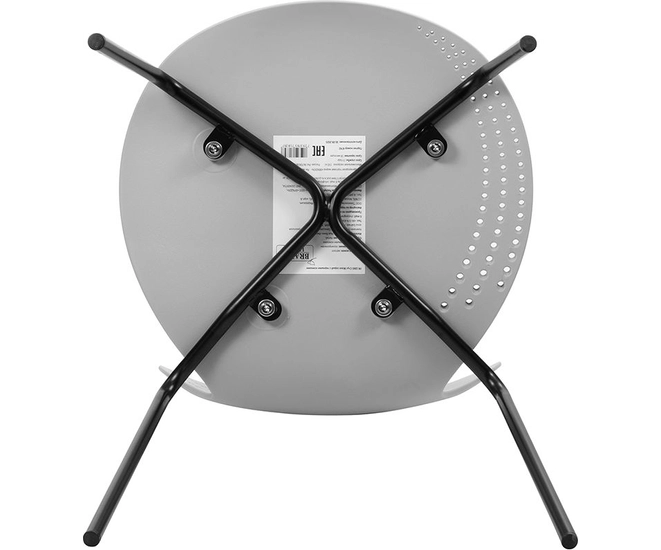 Стул Wave серый с черными ножками фото №15