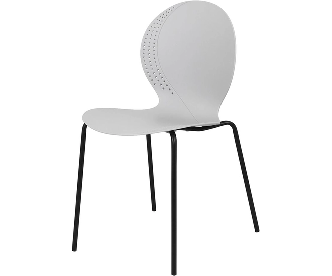 Стул Wave серый с черными ножками фото №1