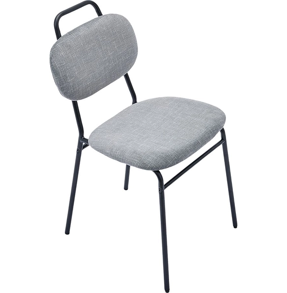 Стул Molly разборный черный каркас серое сиденье