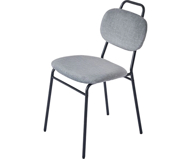 Стул Molly разборный черный каркас серое сиденье фото №3