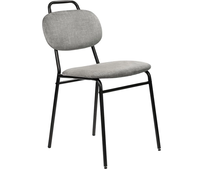 Стул Molly разборный черный каркас серое сиденье фото №8