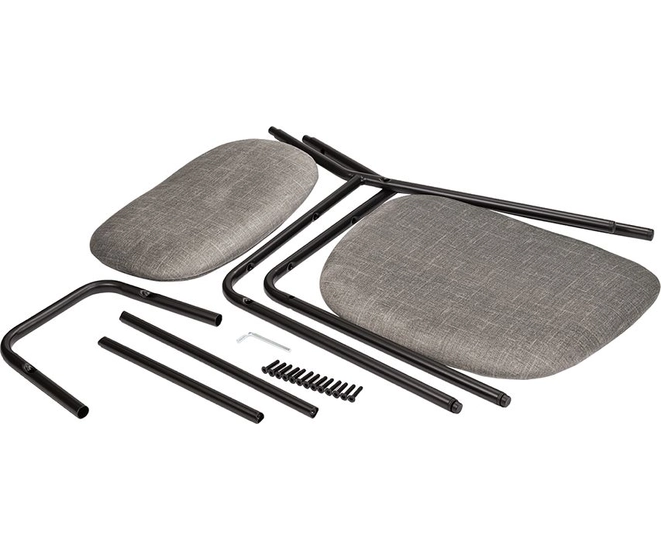 Стул Molly разборный черный каркас серое сиденье фото №15