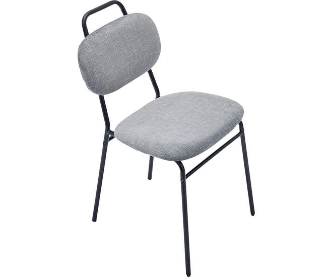 Стул Molly разборный черный каркас серое сиденье фото №1