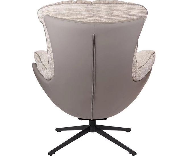 Кресло HUG серый в полоску, экокожа, шенилл фото №7