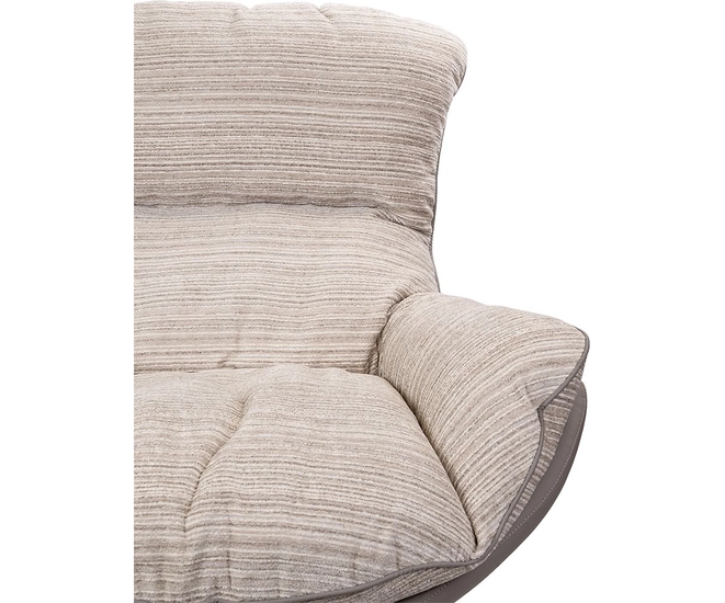 Кресло HUG серый в полоску, экокожа, шенилл фото №8