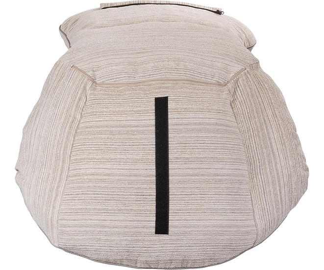 Кресло HUG серый в полоску, экокожа, шенилл фото №14