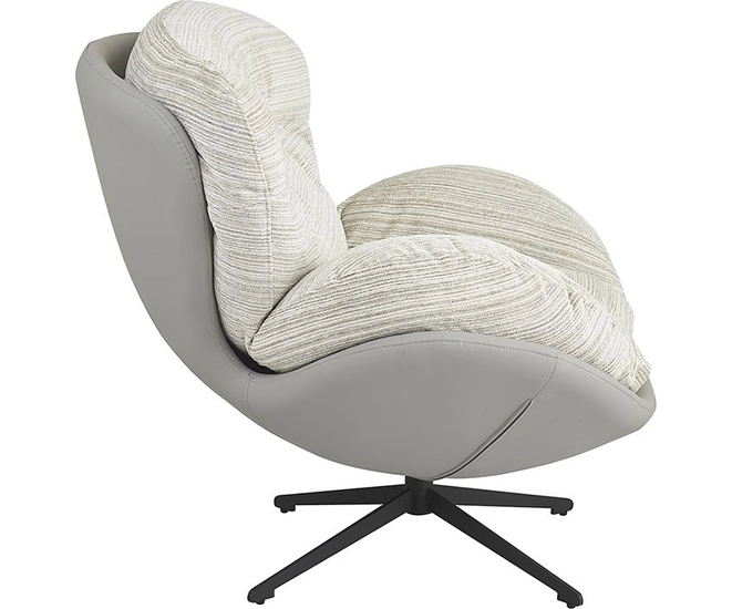 Кресло BLISS серый, экокожа, шенилл фото №4