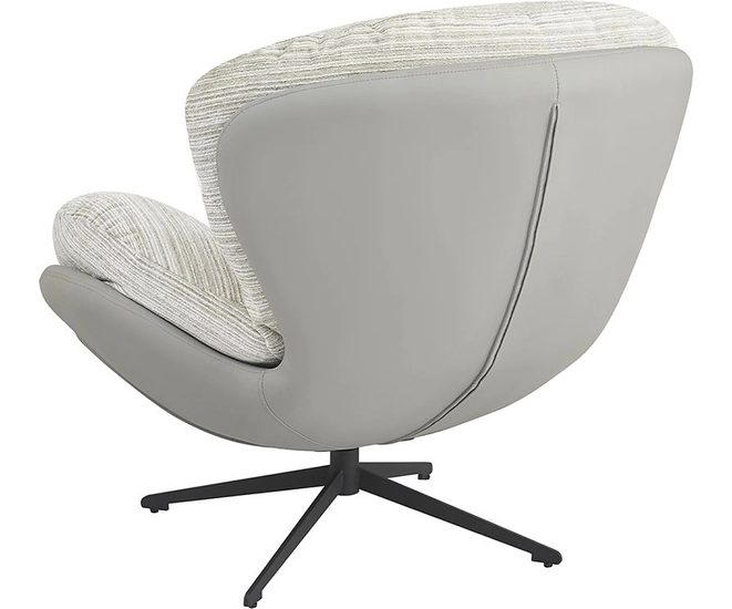 Кресло BLISS серый, экокожа, шенилл фото №5