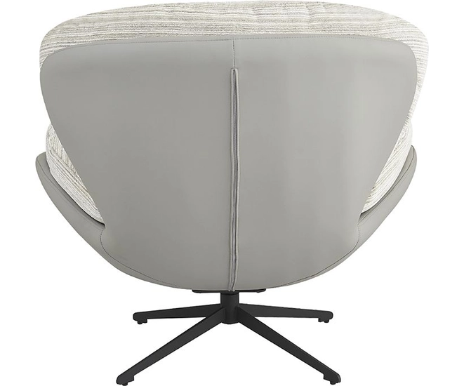 Кресло BLISS серый, экокожа, шенилл фото №6