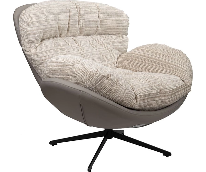 Кресло BLISS серый, экокожа, шенилл фото №7