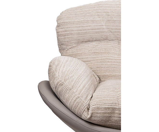 Кресло BLISS серый, экокожа, шенилл фото №9