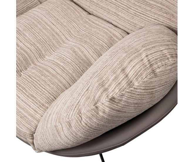 Кресло BLISS серый, экокожа, шенилл фото №10