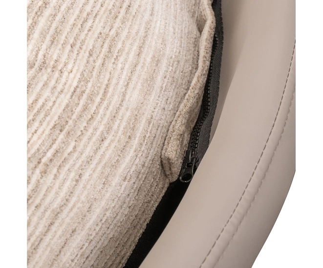 Кресло BLISS серый, экокожа, шенилл фото №11