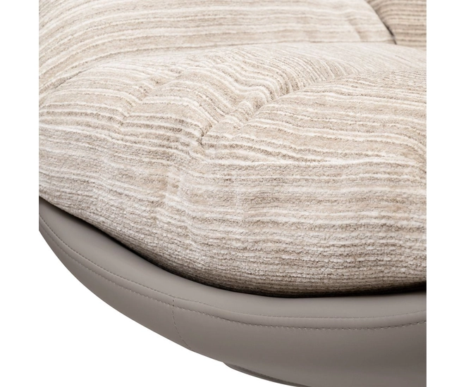 Кресло BLISS серый, экокожа, шенилл фото №12