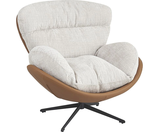 Кресло BLISS оранж/серый, экокожа, шенилл фото №3