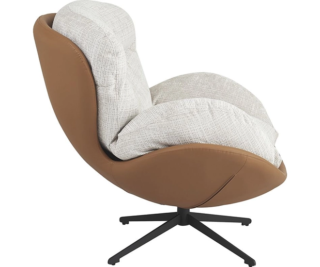 Кресло BLISS оранж/серый, экокожа, шенилл фото №4