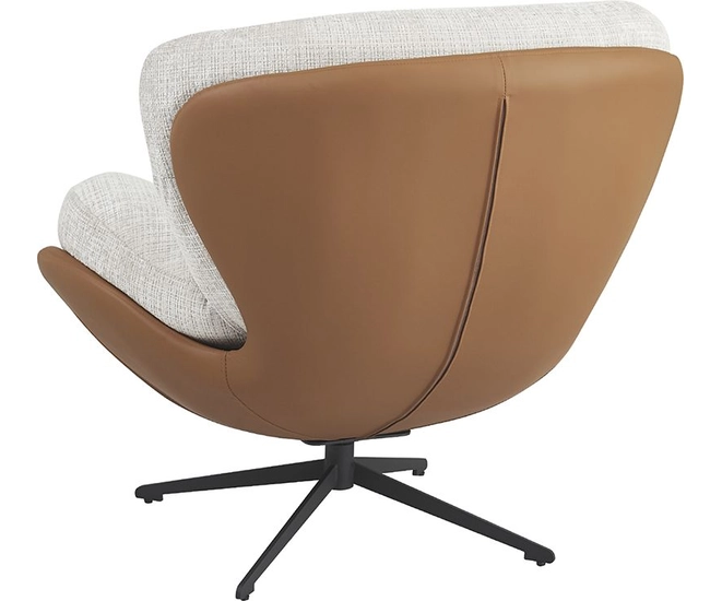 Кресло BLISS оранж/серый, экокожа, шенилл фото №5