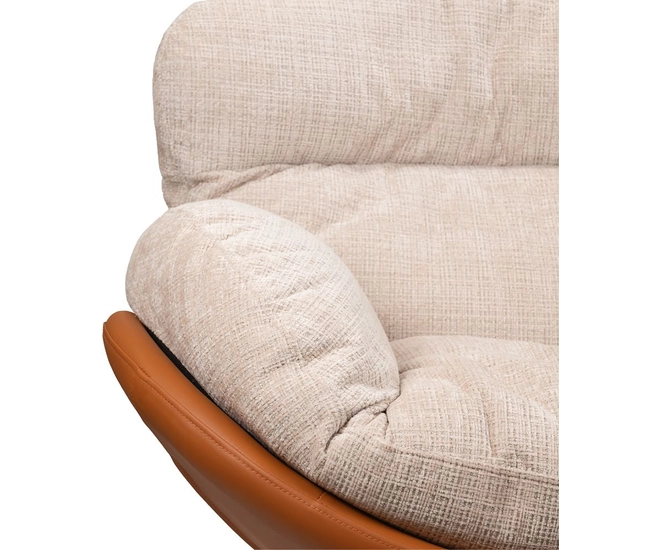 Кресло BLISS оранж/серый, экокожа, шенилл фото №10