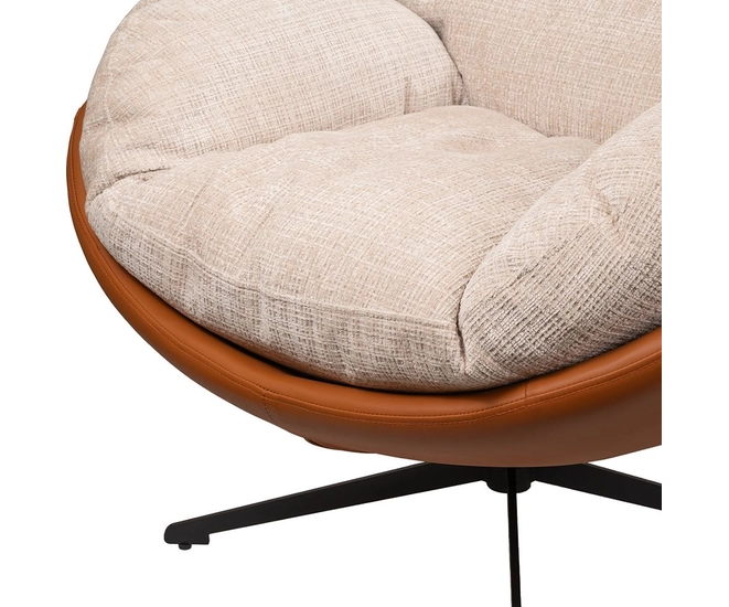 Кресло BLISS оранж/серый, экокожа, шенилл фото №11