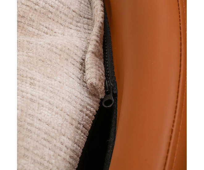 Кресло BLISS оранж/серый, экокожа, шенилл фото №13