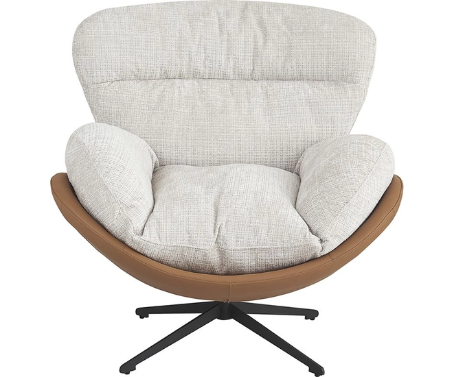 Кресло BLISS оранж/серый, экокожа, шенилл фото №1